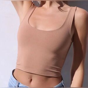 Boob-eez Devon Double Layer Scoop Tank Size M / L Nud